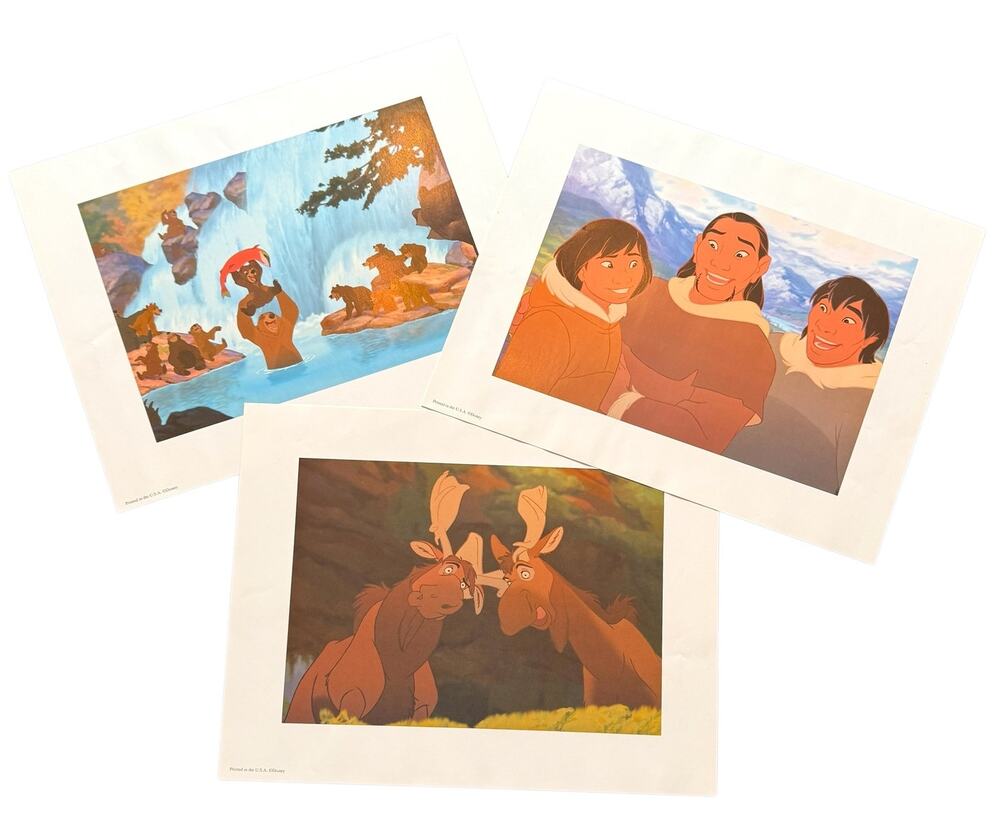Brother Bear Lithographs Set of 3 Walt Disney Store